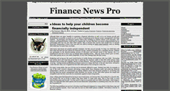 Desktop Screenshot of financenewspro.com