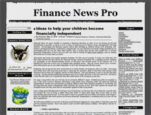 Tablet Screenshot of financenewspro.com